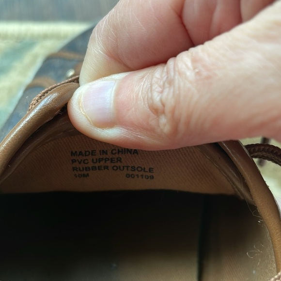 Michael Kors Monogram Brown and Tan Leather Sneakers Size 10M - Picture 6 of 8